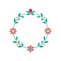 Korean Flower Frame Decorative Minimalist Art vector