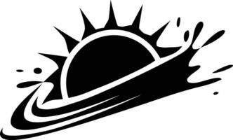 Abstract sun splash silhouette design vector