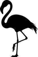 Elegant flamingo bird silhouette image vector