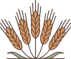 An illustration of a wheat field vector