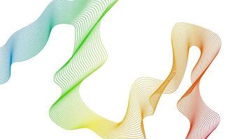Abstract backdrop with colorful wave gradient lines on white . Modern technology background, wave design. vector
