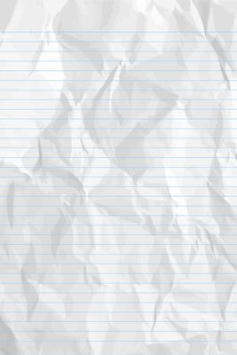 White clean crumpled notebook paper with lines. crumpled checkered empty paper template for posters and banners. illustration