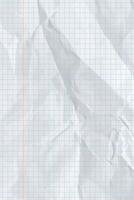 White clean crumpled paper background. crumpled checkered empty paper template for posters and banners. illustration vector
