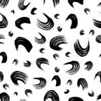 Seamless pattern with grunge brush in abstract shapes on white background. illustration vector