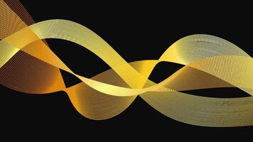Abstract backdrop with luxury waves on dark background. Modern technology background, wave design. vector