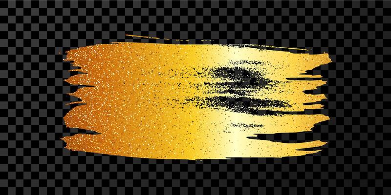 brush stroke. Hand drawn ink spot isolated on dark background. illustration