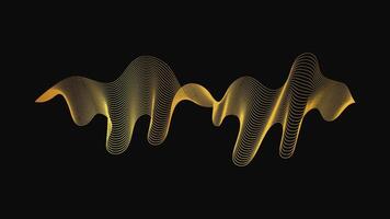 Abstract backdrop with luxury golden waves on dark . Modern technology background, . vector