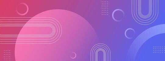 Geometric banner background, blue and red gradations, abstract style, modern,abstract memphis, colorful, illustration. vector