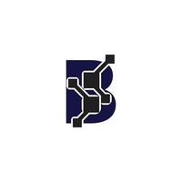 B letter coding logo vector