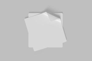 stack blank paper sheet on a gray background photo