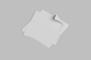 blank paper sheet on a gray background photo