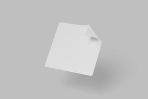 float blank paper sheet on a gray background photo