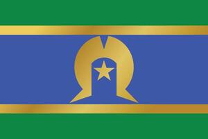 Gold Australian Torres Strait Islander national symbol. Flag of the Australian Torres is a sign symbol. vector
