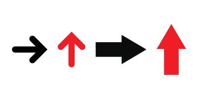 Arrows Pointing Forward and Upward. Directional Arrows Simple Icon. vector