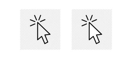 Clickable Mouse Cursor Arrow Icon. Computer Mouse Click Cursor Icon. vector