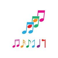 musical color fool notes on a white background vector