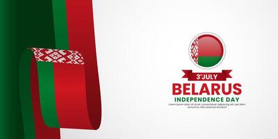 Belarus flag for national independence day banner background with blank space area vector