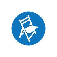 design icon folding chair, practical seating. vector