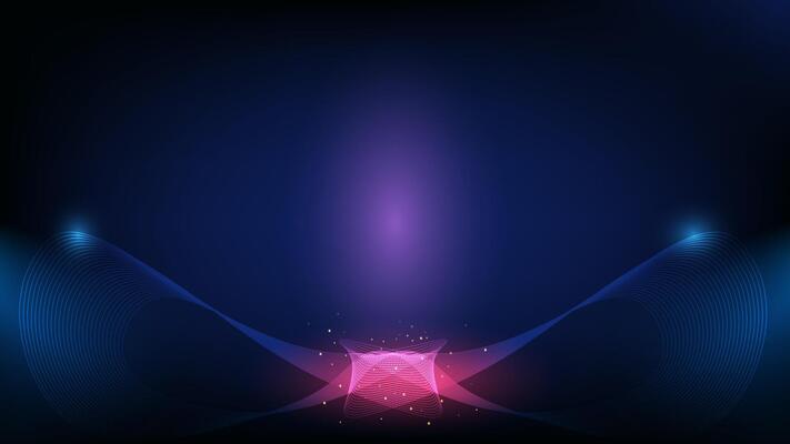 Dynamic abstract technology background with wave particles and digital dots. Features a flowing mesh and futuristic data network. Great for banners, wallpapers, and science concepts.