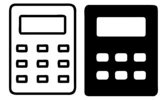 Simple calculator icons set isolated on white background vector