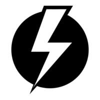 Lightning bolt icon set white graphics isolated on white background vector