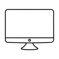 Computer monitor icon graphic isolated on white background vector