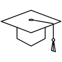 Graduation cap graphic design element isolated on white background vector