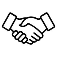 Handshake icon graphic isolated on white background vector
