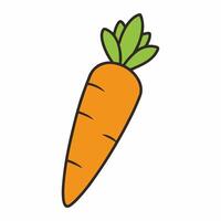 Single carrot illustration design isolated on white background vector