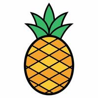 Pineapple illustration graphic design element isolated on white background vector