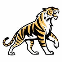 Tiger icon design white graphic isolated on white background vector