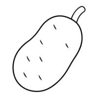 Potato outline graphic isolated on white background vector
