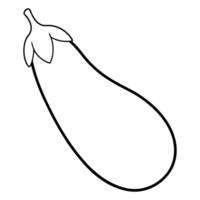 Brinjal outline illustration isolated on white background vector