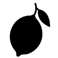 Lemon silhouette graphic isolated on white background vector