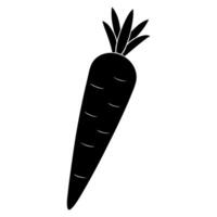 Carrot silhouette graphic isolated on white background vector