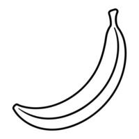 Simple banana outline graphic isolated on white background vector