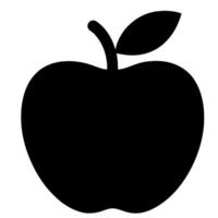 Apple silhouette graphic isolated on white background vector
