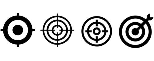 Collection of target vectors isolated on white background