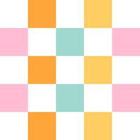 Colorful Retro Checkerboard Seamless Pattern and Background vector