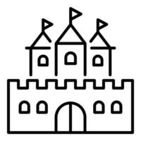 palace line icon vector