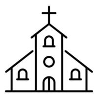 Church line icon with editable stroke vector