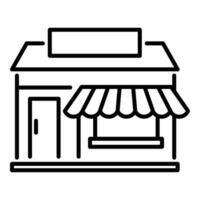 Retail store line icon with editable stroke vector