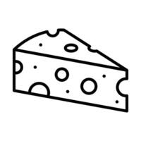 Cheese icon, representing dairy products and savory flavors. vector