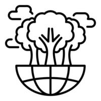Biodiversity icon, representing ecosystems and environmental balance. Symbolizes nature conservation, habitat protection, and sustainable Earth vector