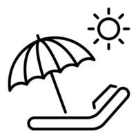 Summer relaxation and vacation conceptual icon vector