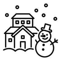 ski resort conceptual icon vector