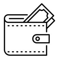 Travel Wallet with Local Currency line icon vector