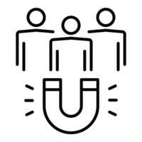 Customer retention line icon vector