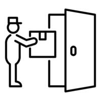 Home delivery conceptual icon, representing convenient doorstep service vector