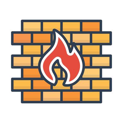 Firewall color icon